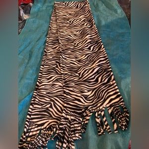 Fleece Zebra print winter scarf 🦓